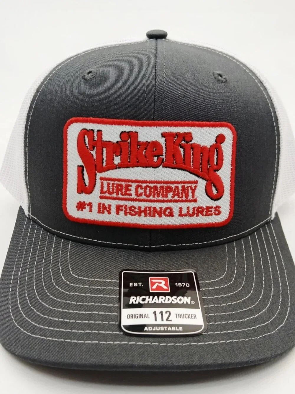 Strike King Fishing Hat Richardson 112 Trucker Cap Embroidered Patch Made in USA